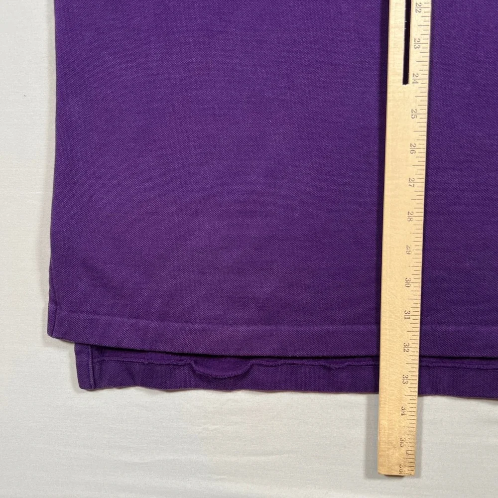 Polo Ralph Lauren Men XXL Purple Fleece Lined Heavyweight Long Sleeve Polo Shirt